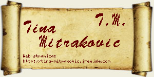 Tina Mitraković vizit kartica